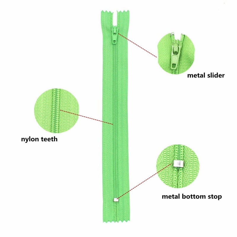MebuZip 60PCS 8 Inch, 12 Inch and 16 Inch Mixed Zippers Bulk Nylon Coil Zippers for Sewing Crafts, 20 Colors (Assorted Sizes) - Image 5